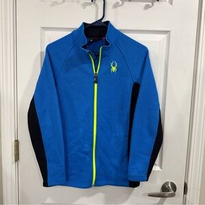 Spyder Youth L 14/16 Blue Full Zip Fleece Jacket Ski